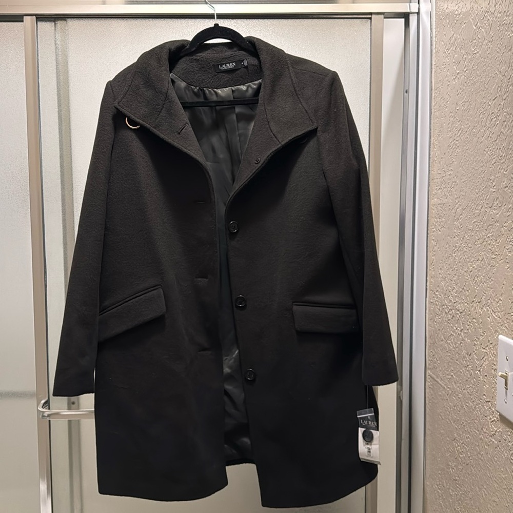 New dark olive Lauren Ralph women coat size 14